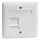 PEHA 80.610.02 MJ1 NA centraalplaat modular jack 1-voudig tekstkader Standard levend wit