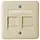 PEHA 80.610 MJ2 NA W centraalplaat modular jack 2-voudig tekstkader Standard creme