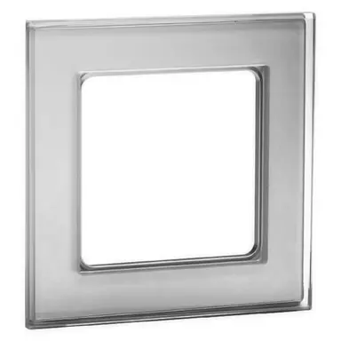 PEHA 20.571.51.70 afdekraam 1-voudig Aura aluminium glas