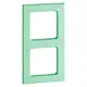 PEHA 20.572.52.46 afdekraam 2-voudig Aura mintgroen glas