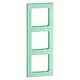 PEHA 20.573.52.46 afdekraam 3-voudig Aura mintgroen glas