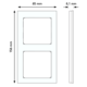 PEHA 20.572.70 T afdekraam 2-voudig Aura aluminium
