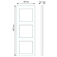 PEHA 20.573.70 T afdekraam 3-voudig Aura aluminium