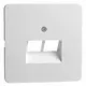 PEHA 80.610.02 UAE/2-N centraalplaat RJ45 wandcontactdoos 2-voudig Standard levend wit