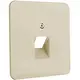 PEHA 80.610 UAE/1-N W centraalplaat RJ45 wandcontactdoos 1-voudig Standard creme