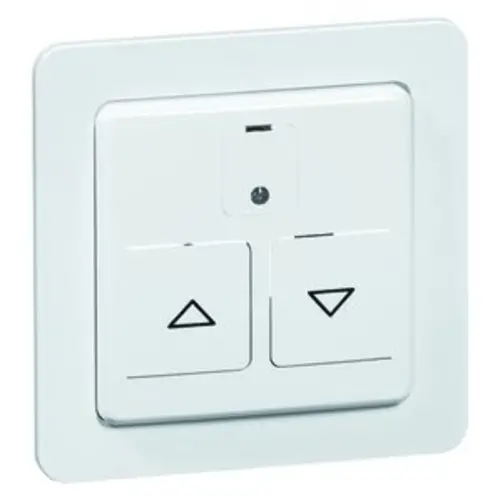 PEHA 80.410 R W tweedelige drukker jaloezie tbv rolluikschakelaar 405 R O.A. Standard creme glans