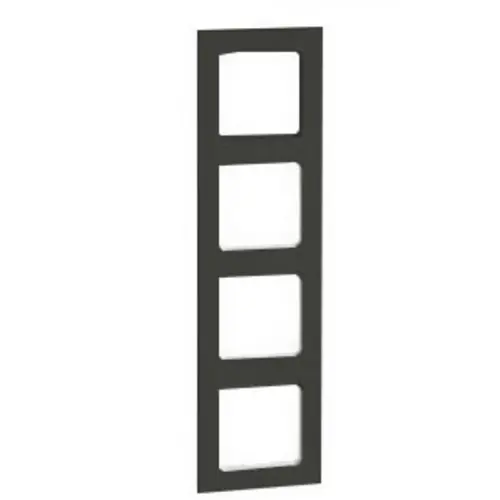 PEHA 20.574.57.21 afdekraam 4-voudig Aura zwart glas