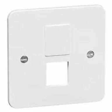 PEHA 80.610.02 AMP centraalplaat  voor 2 mod.jack AMP MJ Standard levend wit