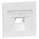 PEHA 20.610.022 UAE/1 NA centraalplaat RJ45 wandcontactdoos 1-voudig met tekstveld Nova levend wit