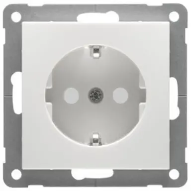 PEHA 11.6511.02 SI wandcontactdoos randaarde kindveilig steekklem Badora levend wit