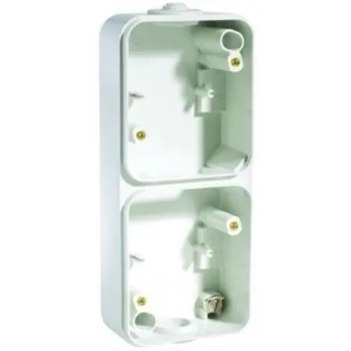 PEHA 602/2.02 WAB DO opbouwbak 2-voudig verticaal voor spatwaterdicht IP54 wit