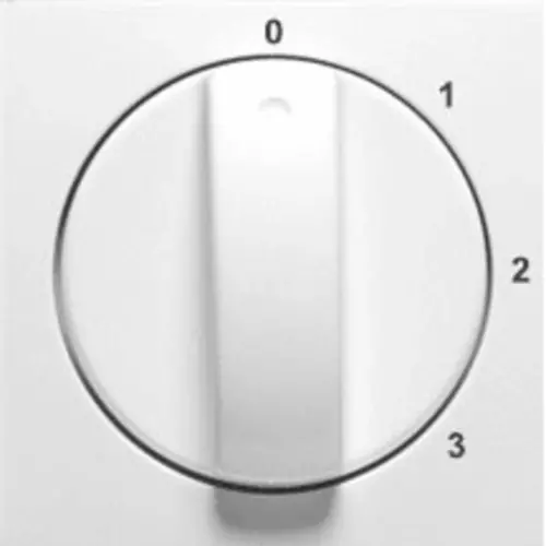 PEHA 11.610.02 S3 draaiknop driestandenschakelaar 0-1-2-3 Badora levend wit