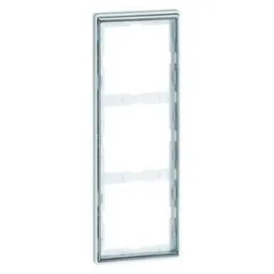 PEHA 95.573.70.60 afdekraam 3-voudig Dialog exclusiv aluminium/chroom