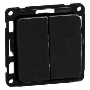 PEHA 715.19 T Compacta seriepulsdrukker 1-polig 2x maakcontact diepzwart