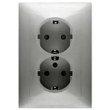 PEHA 11.6512.70 SI wandcontactdoos 2-voudig randaarde Badora aluminium