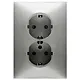 PEHA 11.6512.70 SI wandcontactdoos 2-voudig randaarde Badora aluminium