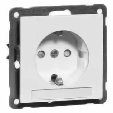 PEHA 20.6511.022 NA wandcontactdoos randaarde kindveilig met tekstveld Nova levend wit