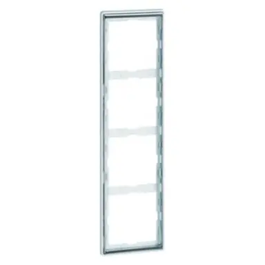 PEHA 95.574.70.60 afdekraam 4-voudig Dialog exclusiv aluminium/chroom