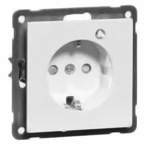 PEHA 20.6611.022 GLK WT wandcontactdoos randaarde kindveilig met controlelamp Nova levend wit