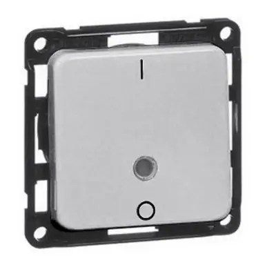 PEHA 712.70 GLK Compacta schakelaar 2-polig met controlelamp aluminium