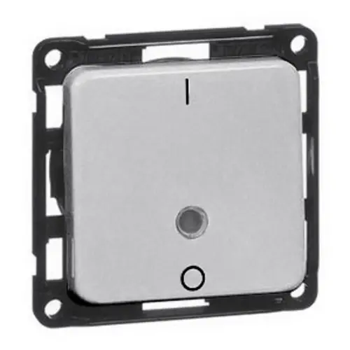 PEHA 712.70 GLK Compacta schakelaar 2-polig met controlelamp aluminium