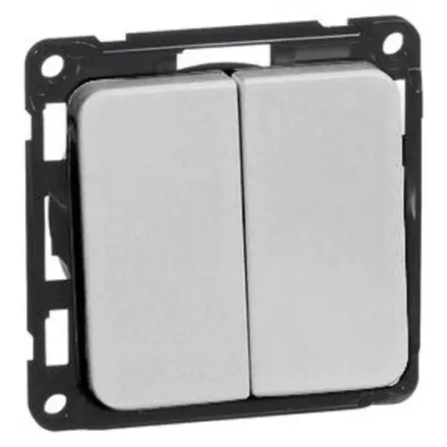 PEHA 715.70 T Compacta seriepulsdrukker 1-polig 2x maakcontact aluminium