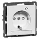 PEHA 20.6511.022 LED/4 NA wandcontactdoos randaarde kindveilig met controlelamp en tekstveld Nova levend wit