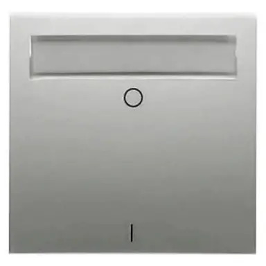 PEHA 11.542.70 NA schakelwip met opdruk 1-0 en tekstkader Badora aluminium