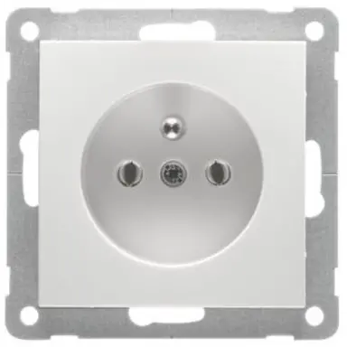 PEHA 11.6671.02 SI wandcontactdoos aardingspen Belgie kindveilig  Badora levend wit