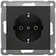 PEHA D 11.6511.193 wandcontactdoos randaarde Badora zwart mat
