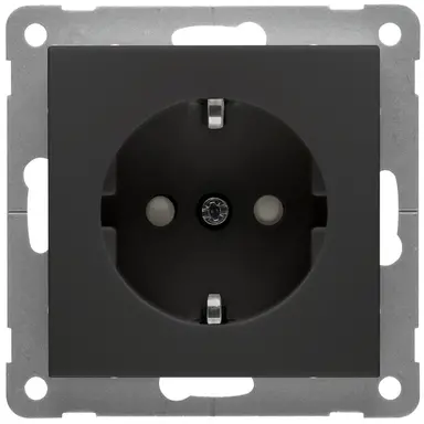 PEHA D 11.6511.193 SI wandcontactdoos randaarde kindveilig Badora zwart mat