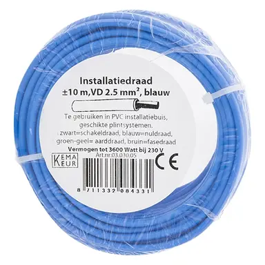 Q-Link 03.030.05 VD draad blauw 2,5mm2 rol 10 meter