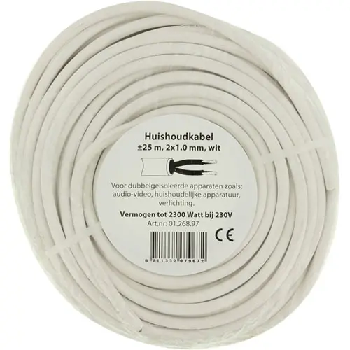 Q-Link 01.268.97 huishoudkabel VMVL 2x1.0 25m