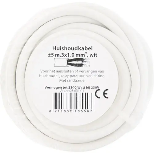 Q-Link 03.031.01 huishoudkabel VMVL 3x1.0 5m