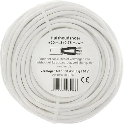 Q-Link 03.030.87 huishoudsnoer VMVS 3x0.75 20m