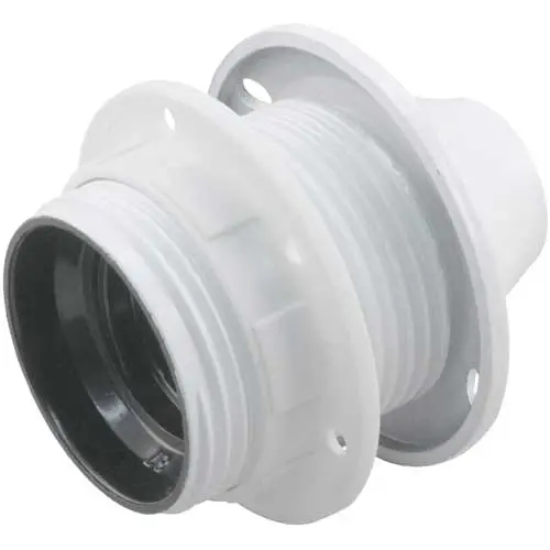 Q-Link 00.320.16 fitting E27 wit met kraag en ring (max 60 Watt)