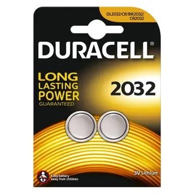 Duracell 01.686.25 knoopcel batterij lithium 3V CR2032 2 stuks