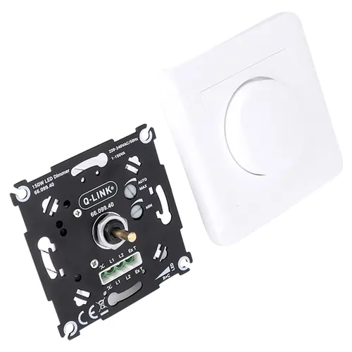 Q-Link 66.099.40 inbouw dimmer LED 1 - 150 Watt compleet polarwit