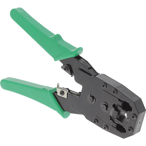 Q-Link 00.133.58 krimptang voor RJ45/RJ11/RJ9 connectoren zwart/groen