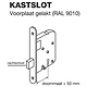 Starx 43.600.04 kastslot rechts en links bruikbaar standaard voorplaat wit doornmaat 50 mm