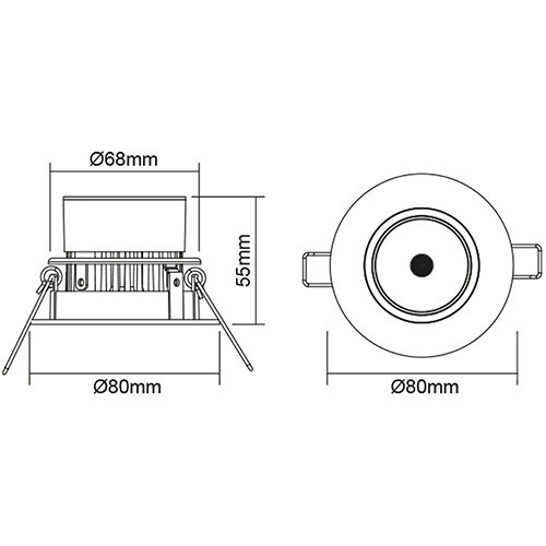 Megaman MM04694 LED SIENA downlight 8w 4000K