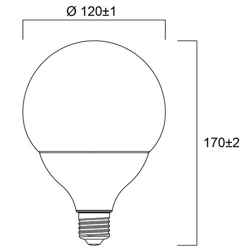 Sylvania 0026902 LED Globe lamp ToLEDo G120 20W 2450lm 2700K mat