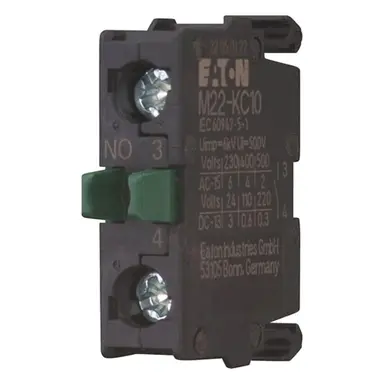 Eaton M22-KC10 hulpcontactblok - contactelement bodemmontage 1x maak, 24 V 3 A, 220,230,240 V 6A 216380