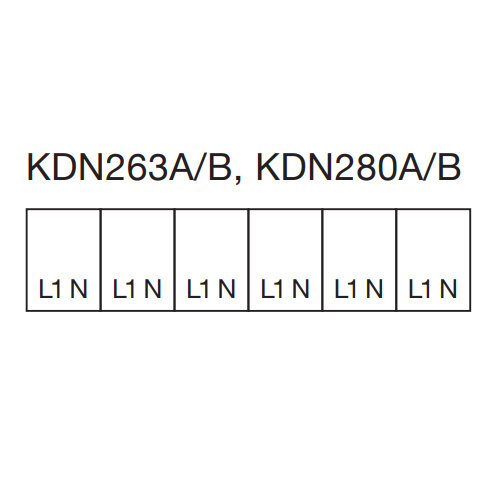 Hager KDN263A kamrail 2-polig vork 63A 10mm2 12-modulen