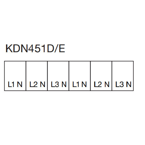 Hager KDN451D kamrail vork 3x P+N 80A 16mm2 12-modulen