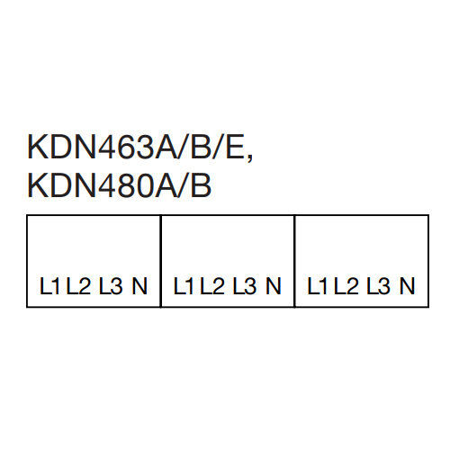 Hager KDN463A kamrail vork 4-polig 63A 10mm2 12-modulen