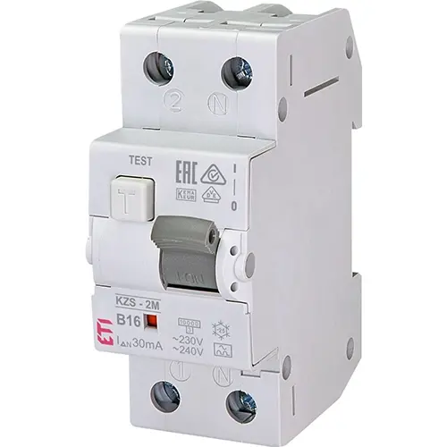 ETI 432000104 aardlekautomaat KZS-2M B 16A 30mA 1p+n