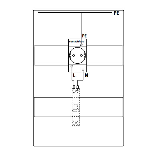 Eaton Z-SD230-SFLEX contactdoos 16A 2p+PE DIN-rail Z-SD230 SFLEX
