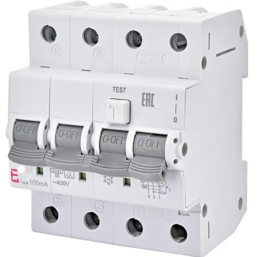 ETI 431001163 aardlekautomaat KZS-4M C 16A 30mA 3p+n