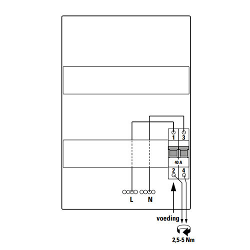 Eaton IS-40-2-FL lastscheider 2-polig 40A 230V